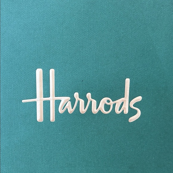 Harrods Dark Green Tote with Gold Logo - Picture 2 of 10